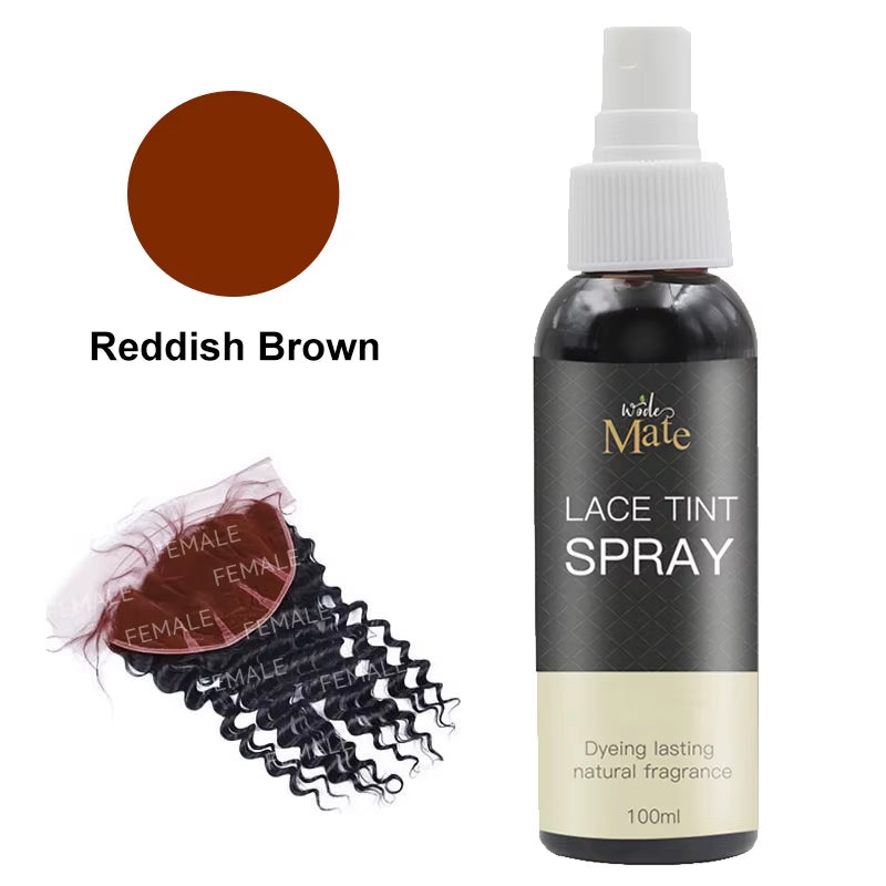 100Ml Lace Tint Spray for Wigs Dark Brown Lace Dyeing Spray Middle Brown Tinted Lace Aerosol Spray Light Brown Private Label