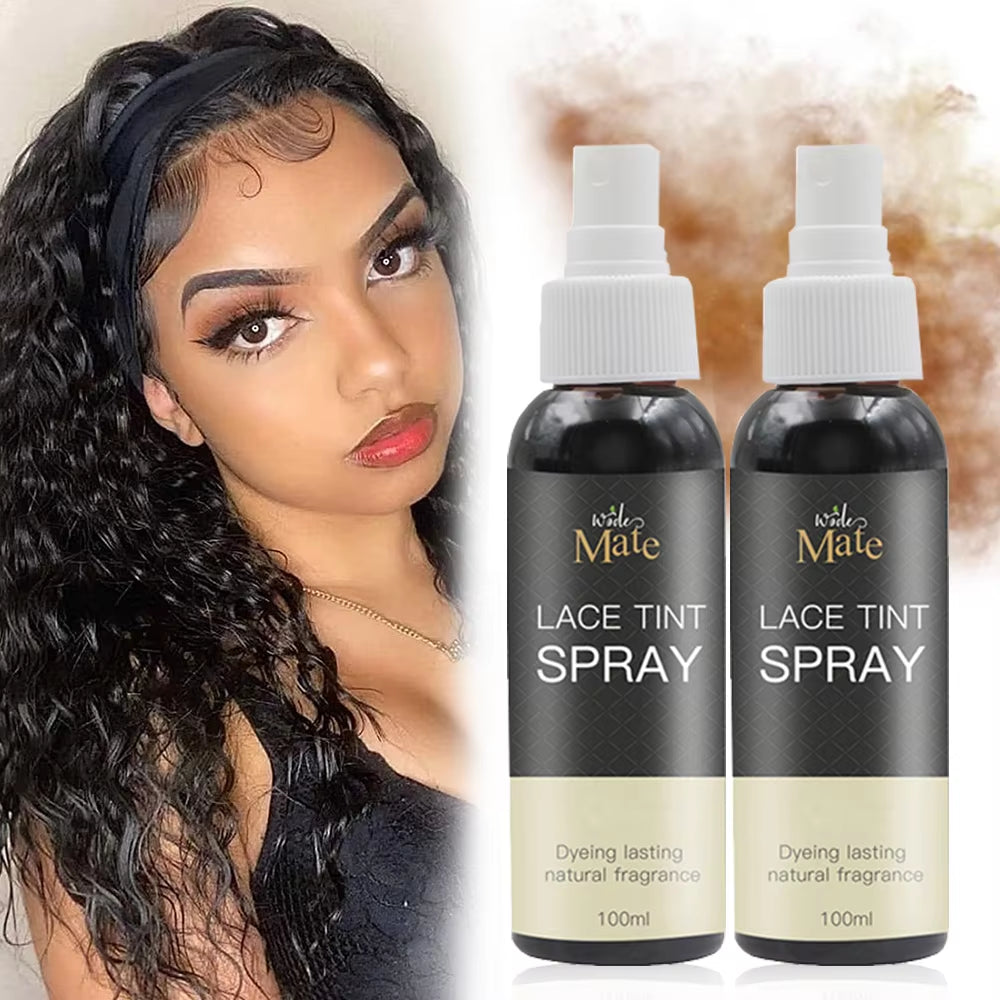 100Ml Lace Tint Spray for Wigs Dark Brown Lace Dyeing Spray Middle Brown Tinted Lace Aerosol Spray Light Brown Private Label