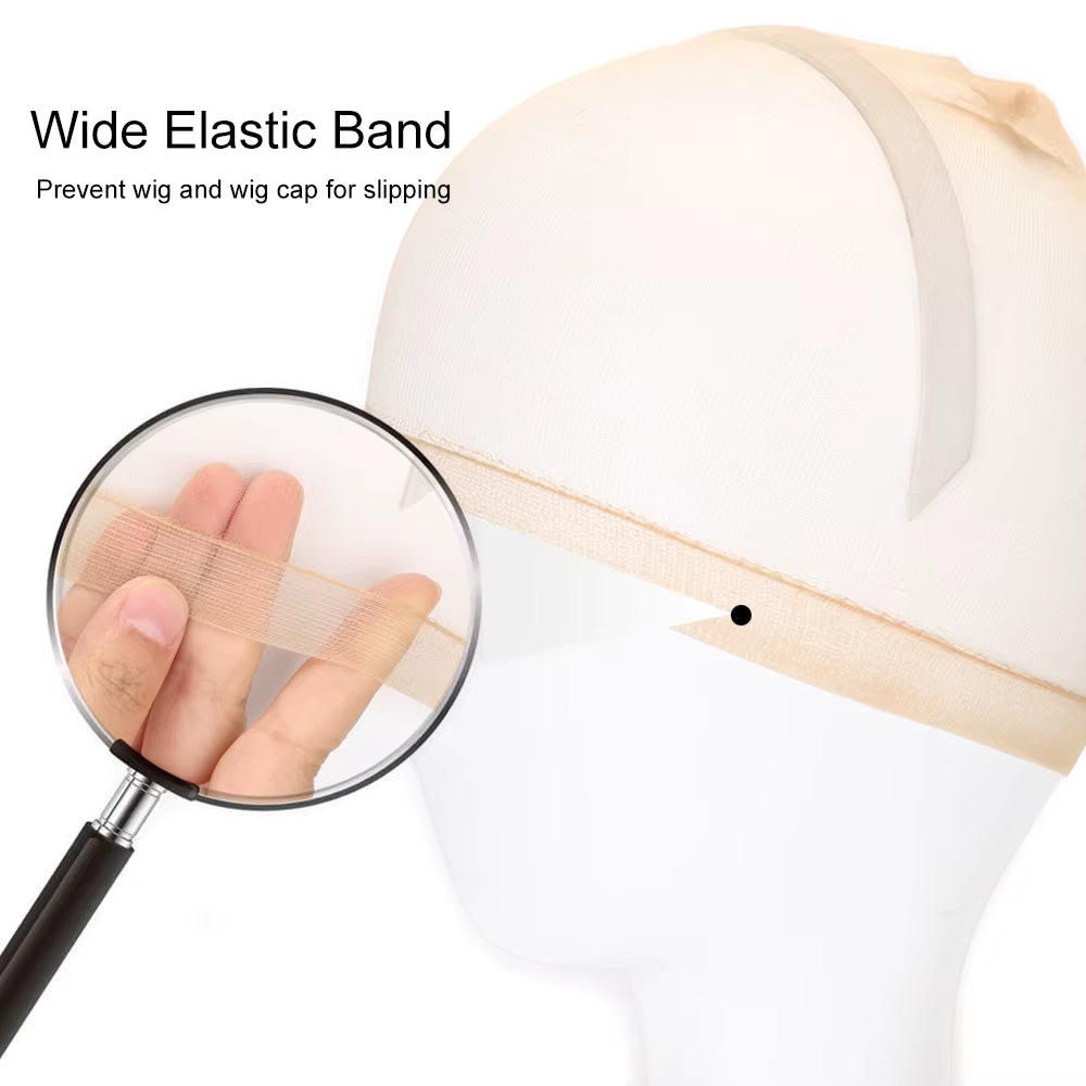 10/20Pcs Invisible Hd Wig Cap Thin Stocking Cap Nylon Stretch Mesh Hd Wig Caps Hair Net for Weave Sheer Hd Wig Cap for Wig