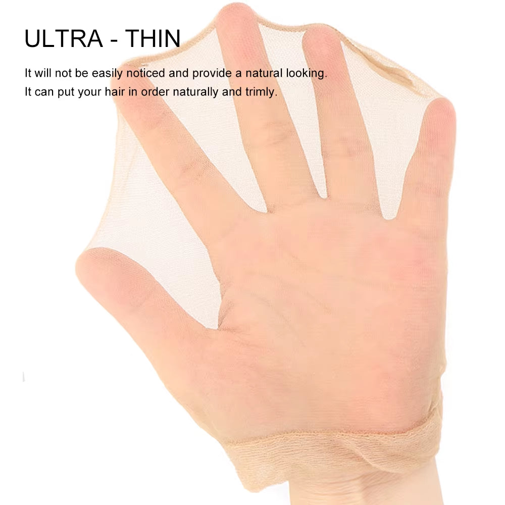 10/20Pcs Invisible Hd Wig Cap Thin Stocking Cap Nylon Stretch Mesh Hd Wig Caps Hair Net for Weave Sheer Hd Wig Cap for Wig