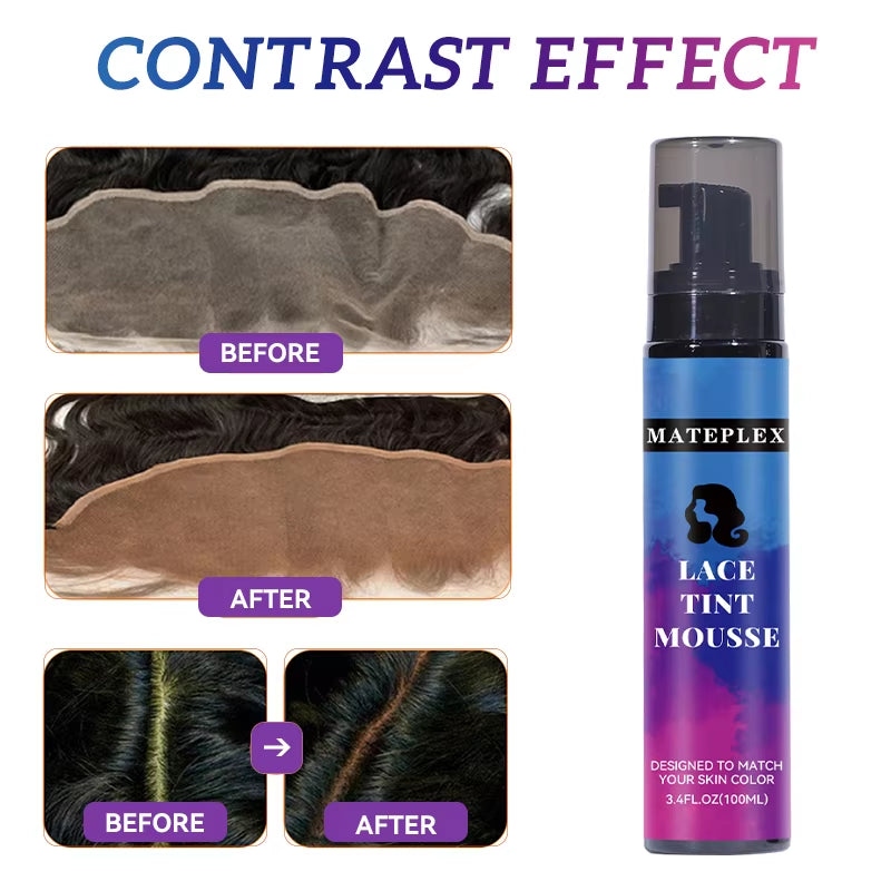 100Ml Lace Tint Spray for Wigs Dark Brown Lace Dyeing Spray Middle Brown Tinted Lace Aerosol Spray Light Brown Private Label