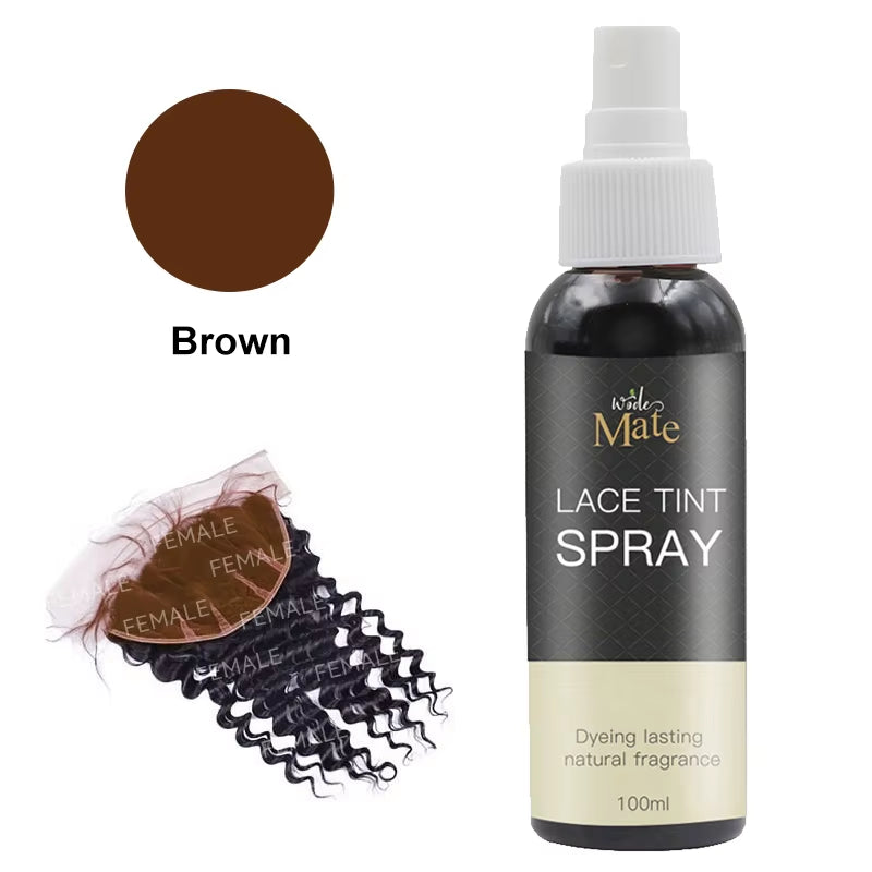 100Ml Lace Tint Spray for Wigs Dark Brown Lace Dyeing Spray Middle Brown Tinted Lace Aerosol Spray Light Brown Private Label