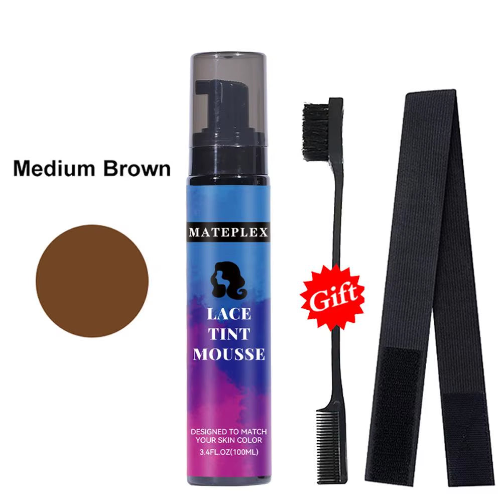 100Ml Lace Tint Spray for Wigs Dark Brown Lace Dyeing Spray Middle Brown Tinted Lace Aerosol Spray Light Brown Private Label