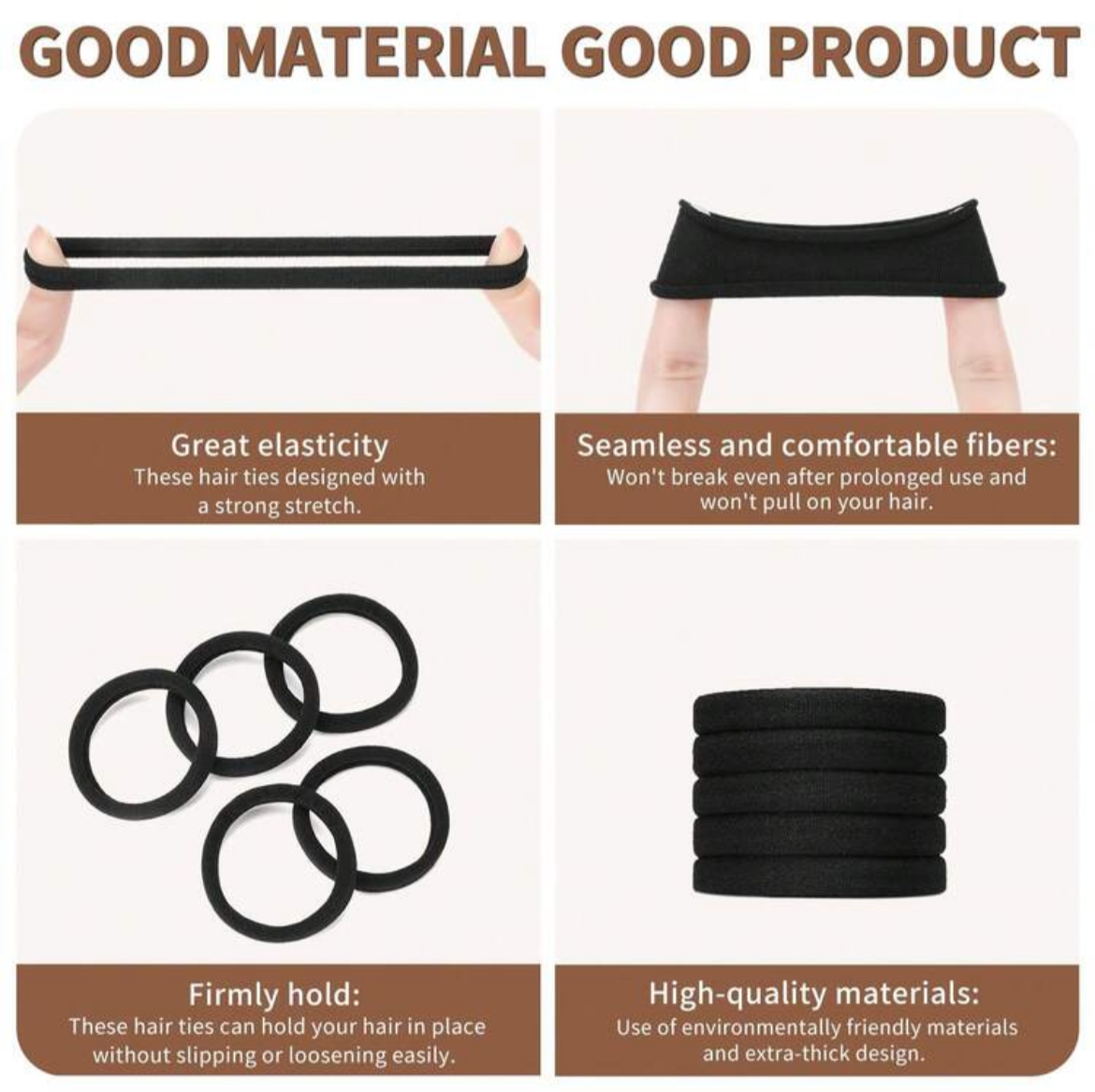 High Elasticity hair ties