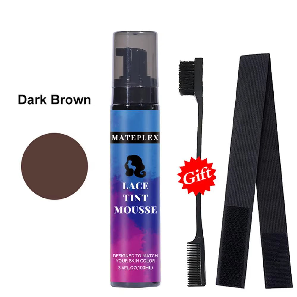 100Ml Lace Tint Spray for Wigs Dark Brown Lace Dyeing Spray Middle Brown Tinted Lace Aerosol Spray Light Brown Private Label