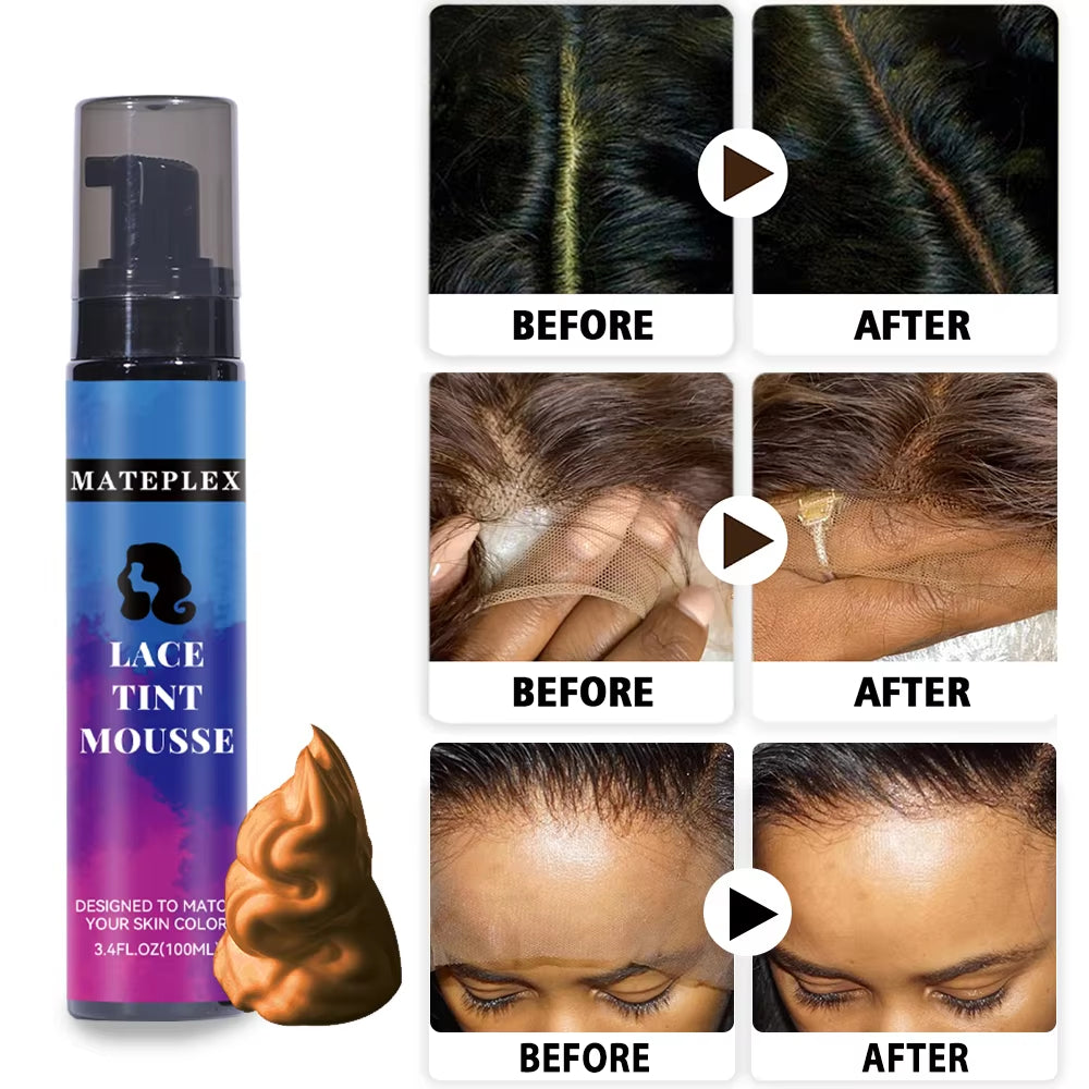 100Ml Lace Tint Spray for Wigs Dark Brown Lace Dyeing Spray Middle Brown Tinted Lace Aerosol Spray Light Brown Private Label